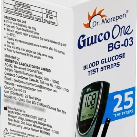 Dr. Morepen GlucoOne Blood Glucose Monitor (BG 03) + Blood Glucose Test Strips 50's